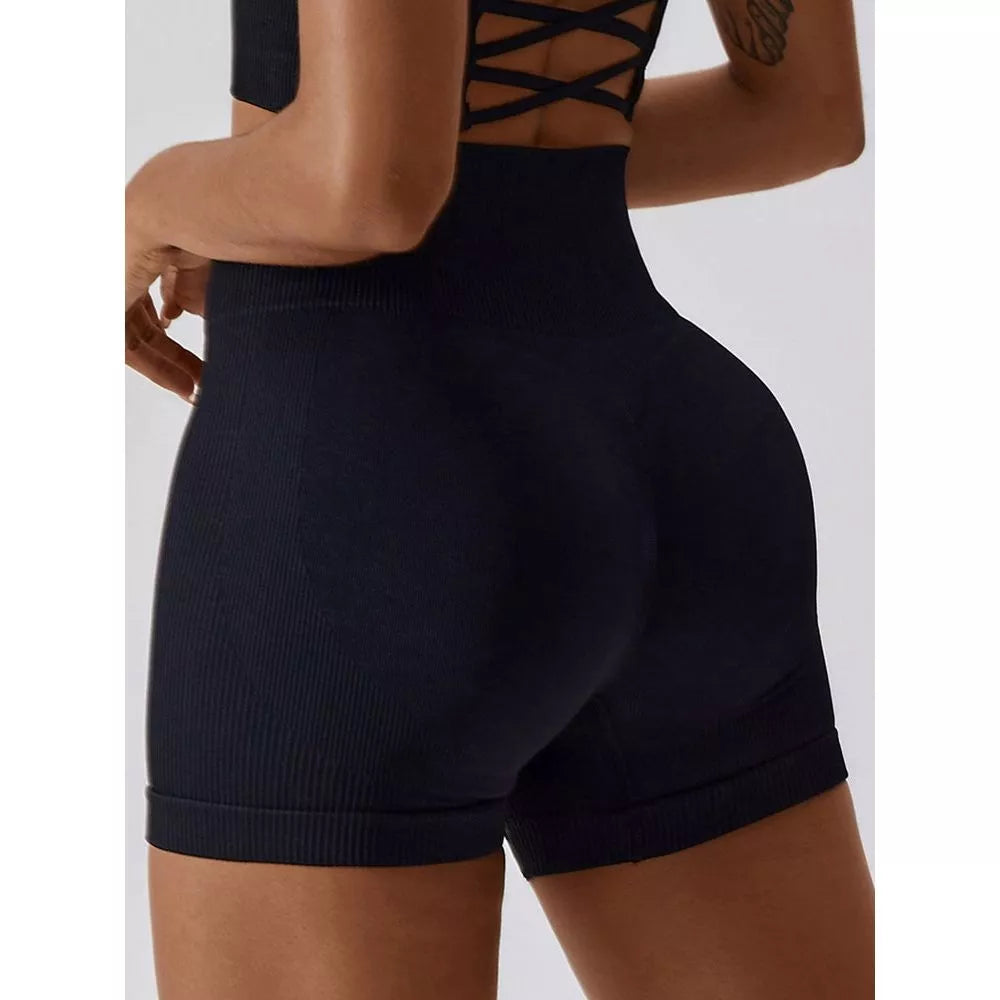 Wide Waistband Slim Fit Sports Shorts