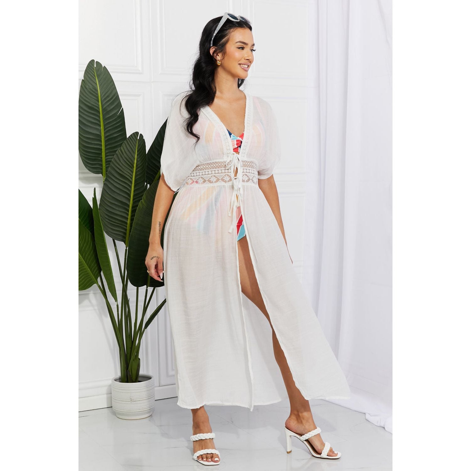 Marina West Swim Sun Goddess Tied Maxi Cover-Up