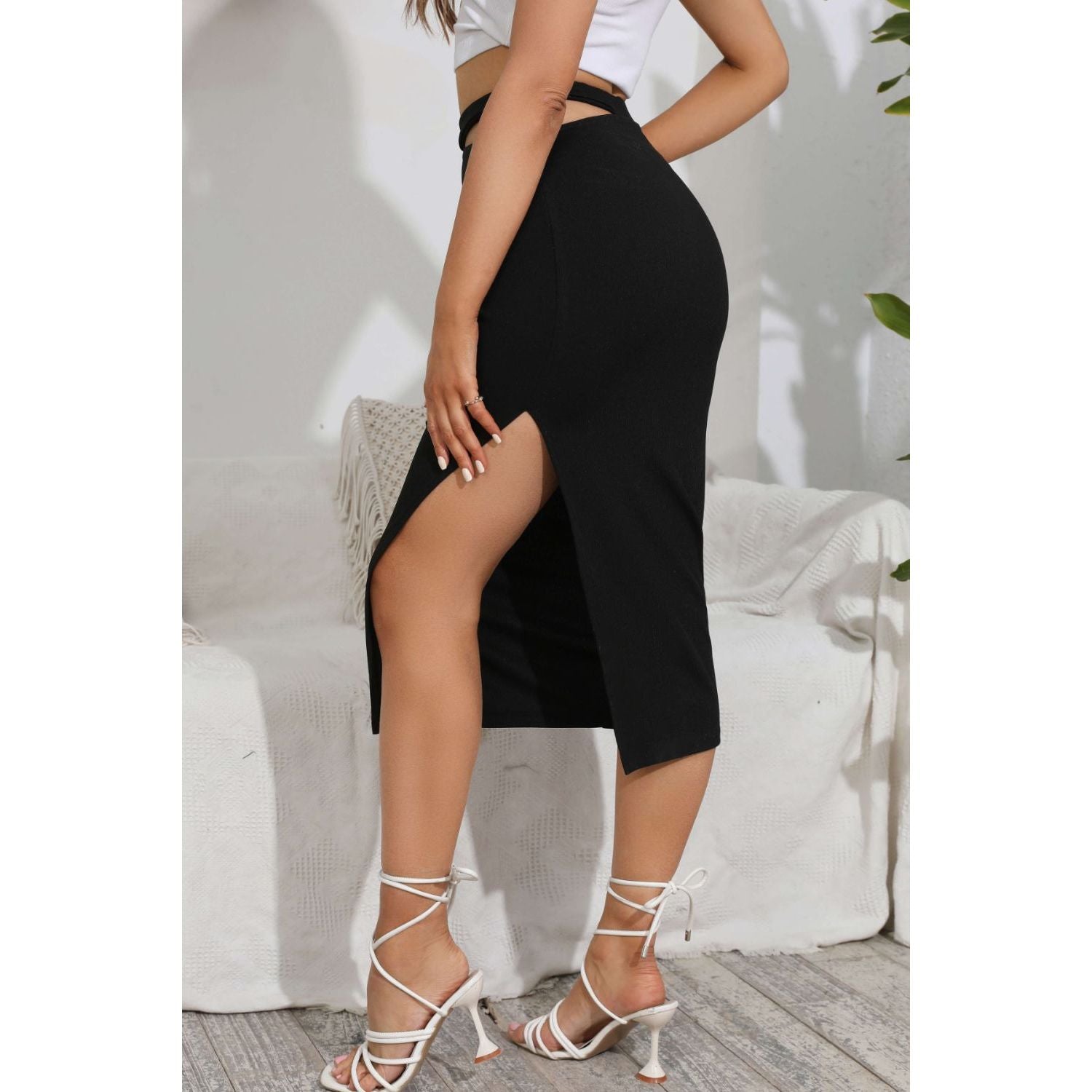 Women's Midi Skirt | Cut Out Midi Skirt | Ikervo