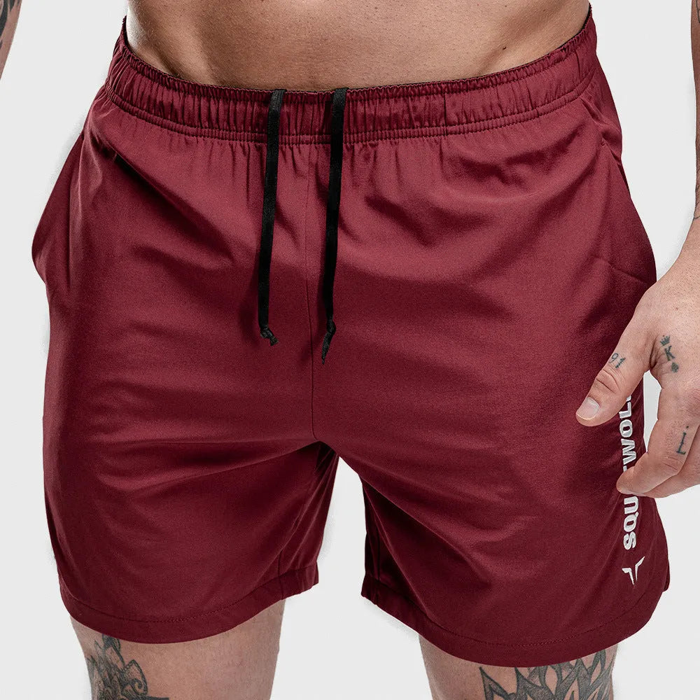 Shorts, Running Workout Solid Color Training Beach Pants