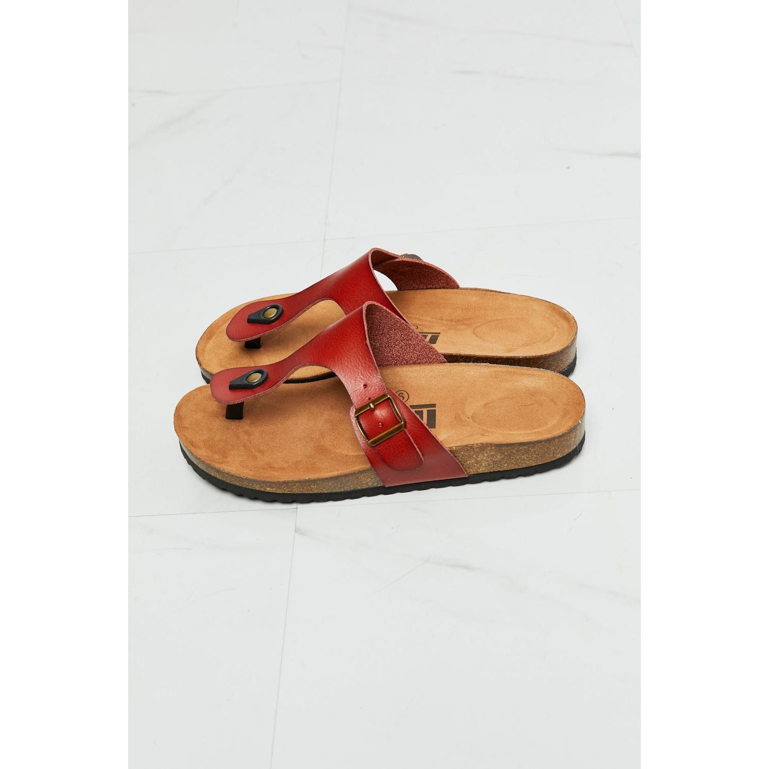 Drift Away T-Strap Flip-Flop in Red