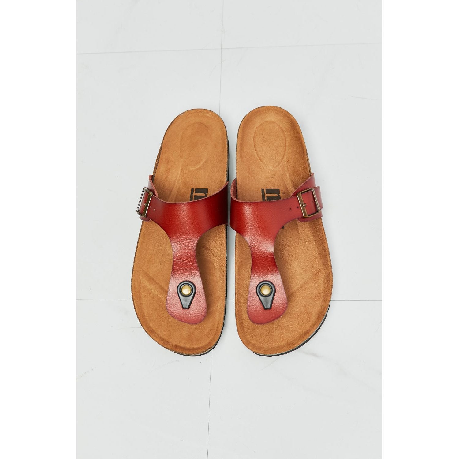 Drift Away T-Strap Flip-Flop in Red