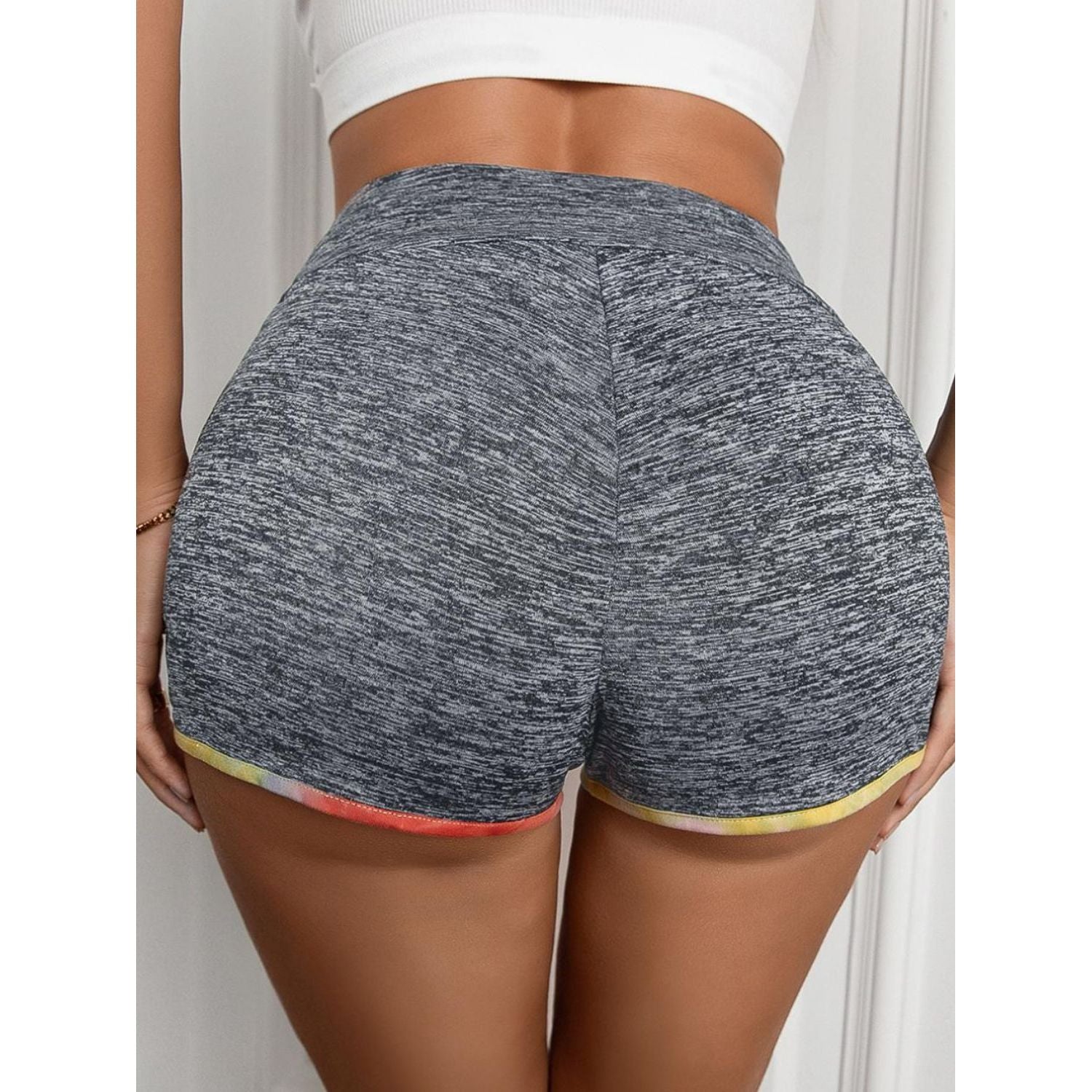 Heathered Wide Waistband Shorts