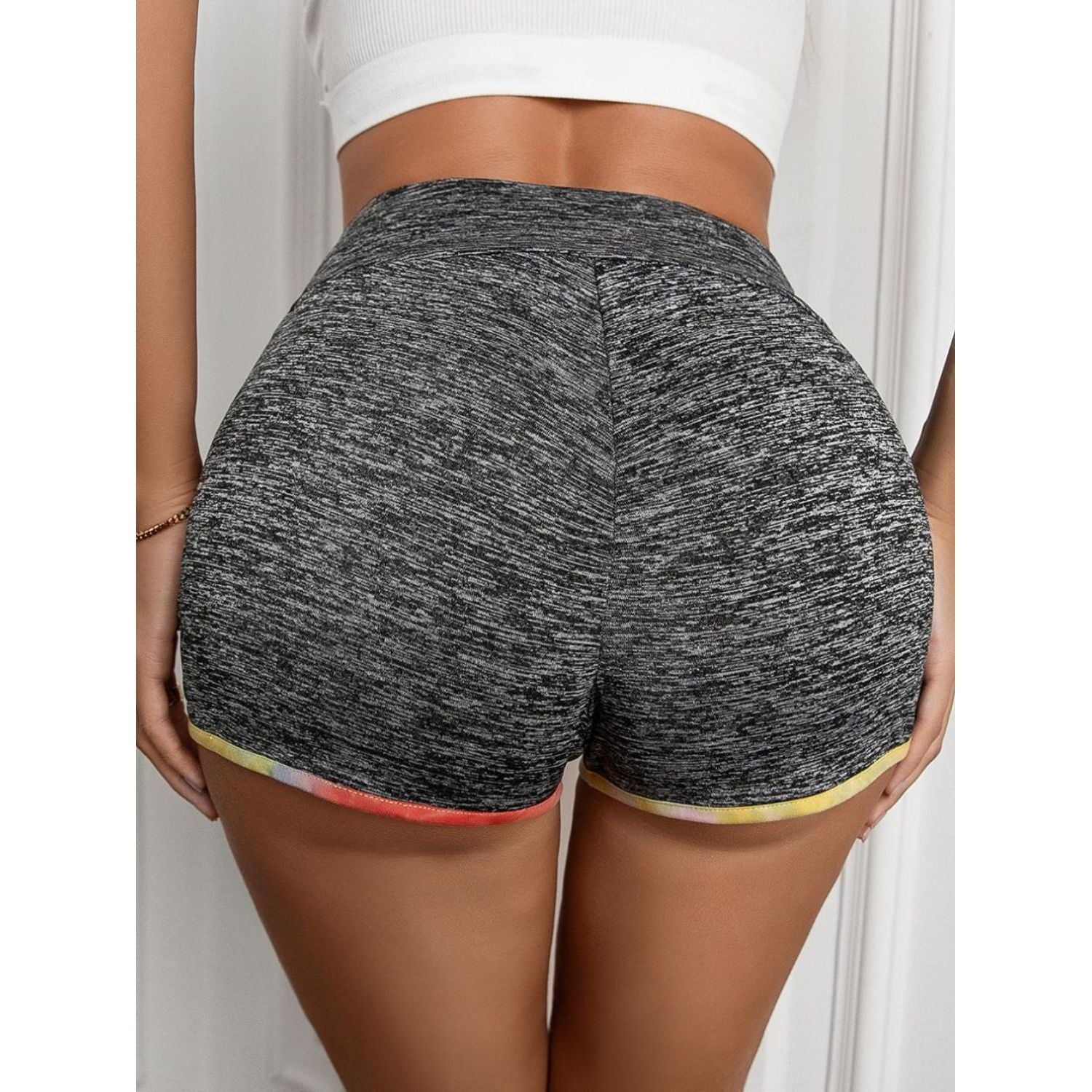 Heathered Wide Waistband Shorts