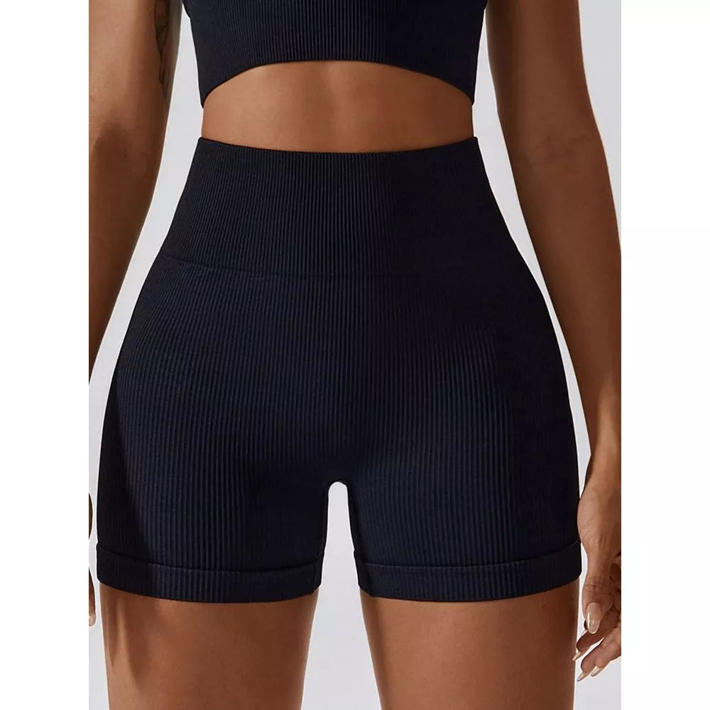 Wide Waistband Slim Fit Sports Shorts