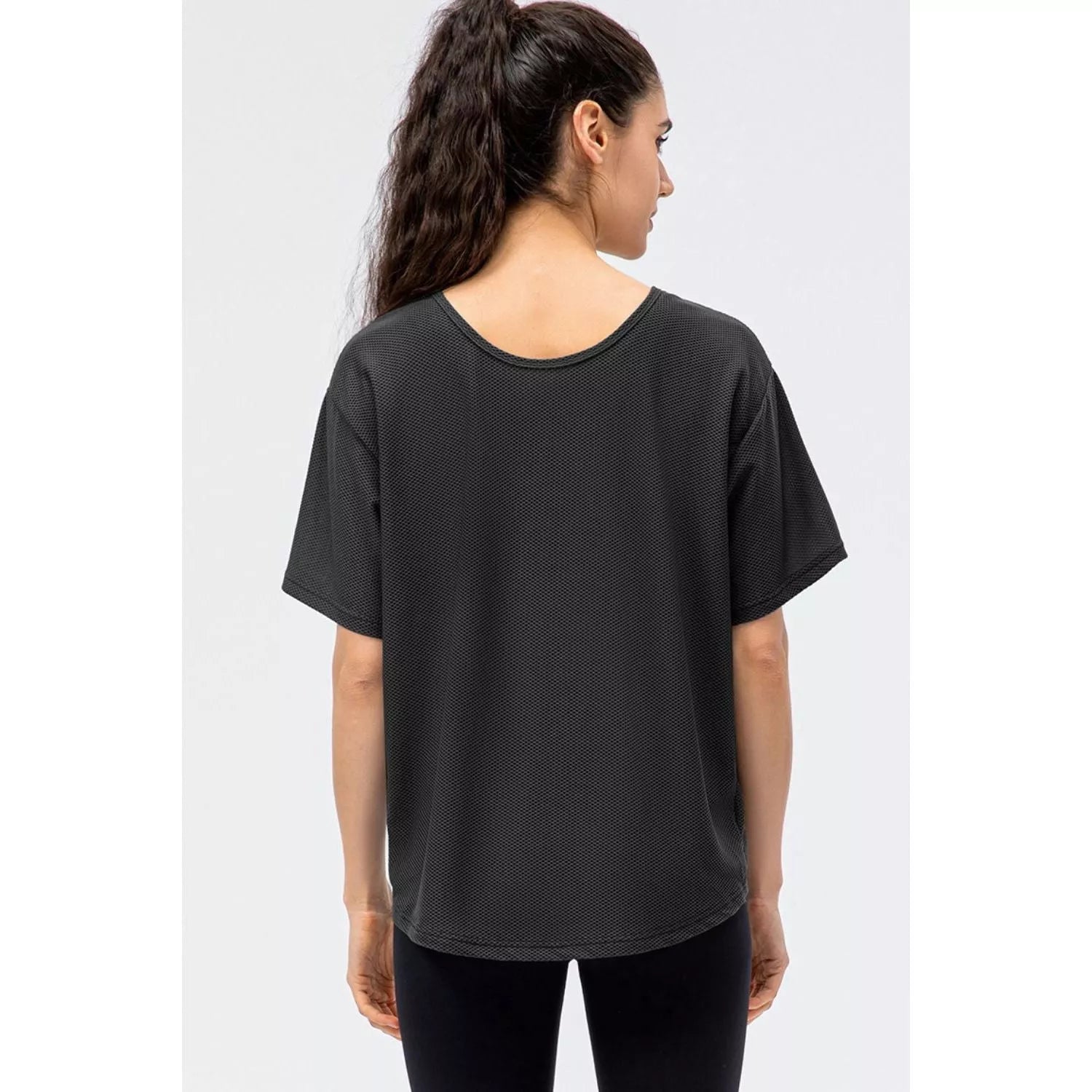 Round Neck Short Sleeve Active Tee