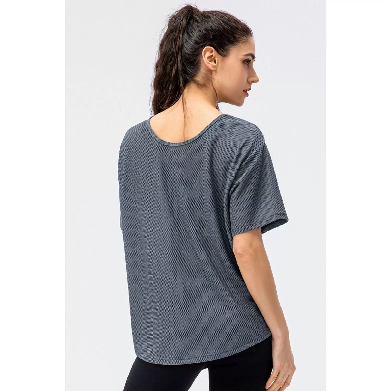 Round Neck Short Sleeve Active Tee