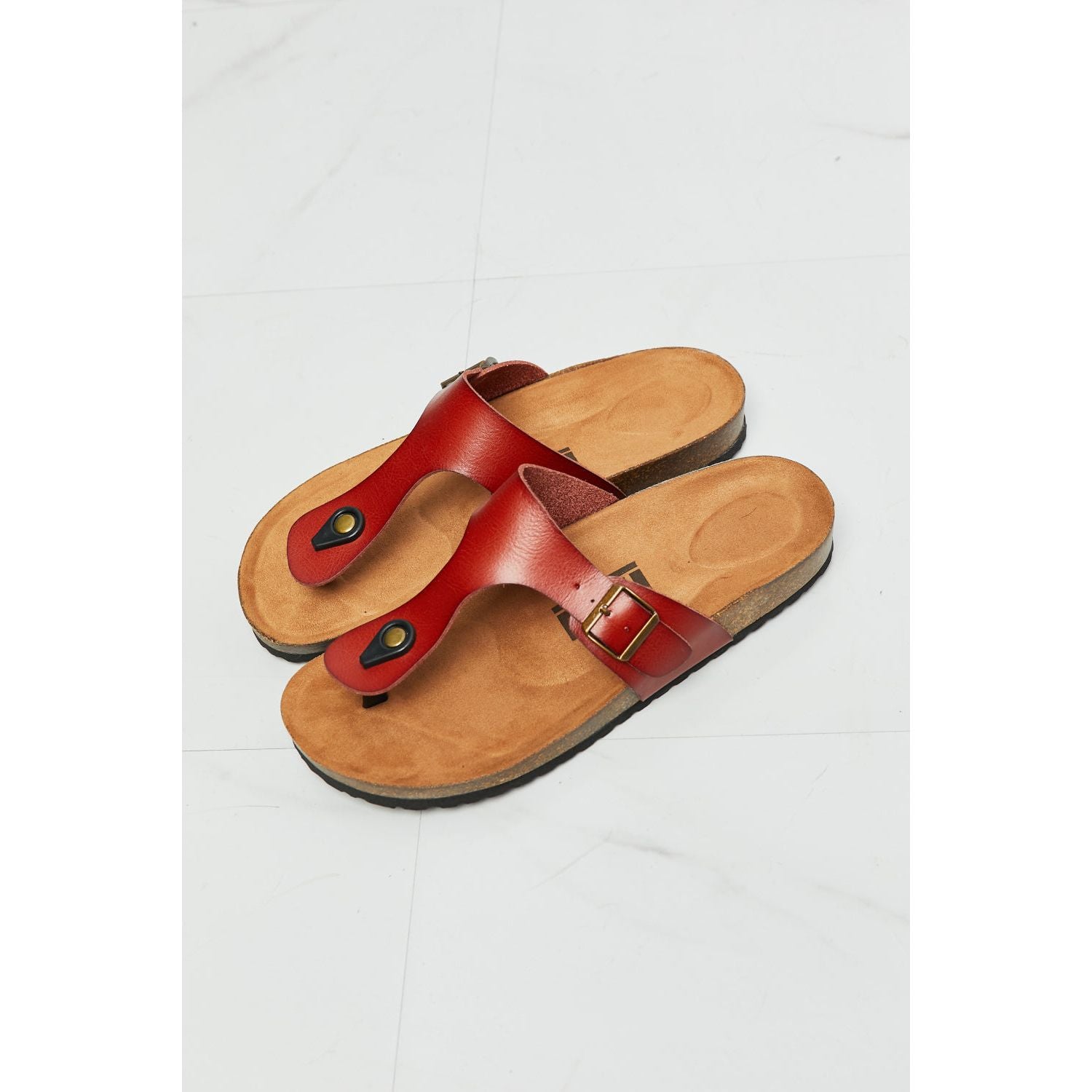 Drift Away T-Strap Flip-Flop in Red