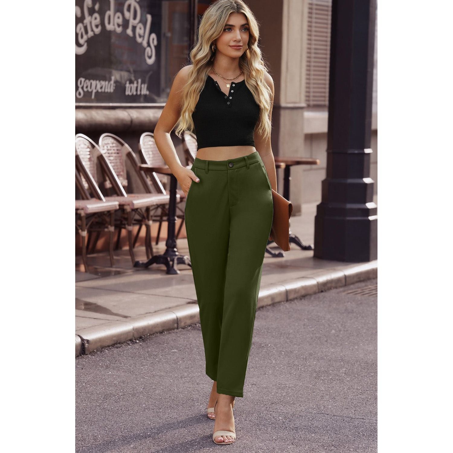 Straight Leg Pants | Women's Ankle Length Pants | Ikervo